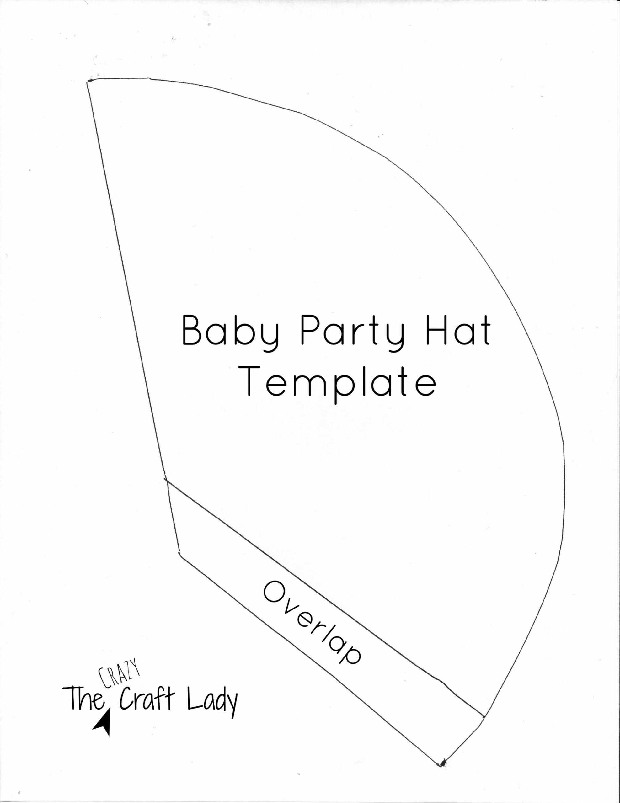 Baby Party Hats and FREE Printable Template - The Crazy Craft Lady