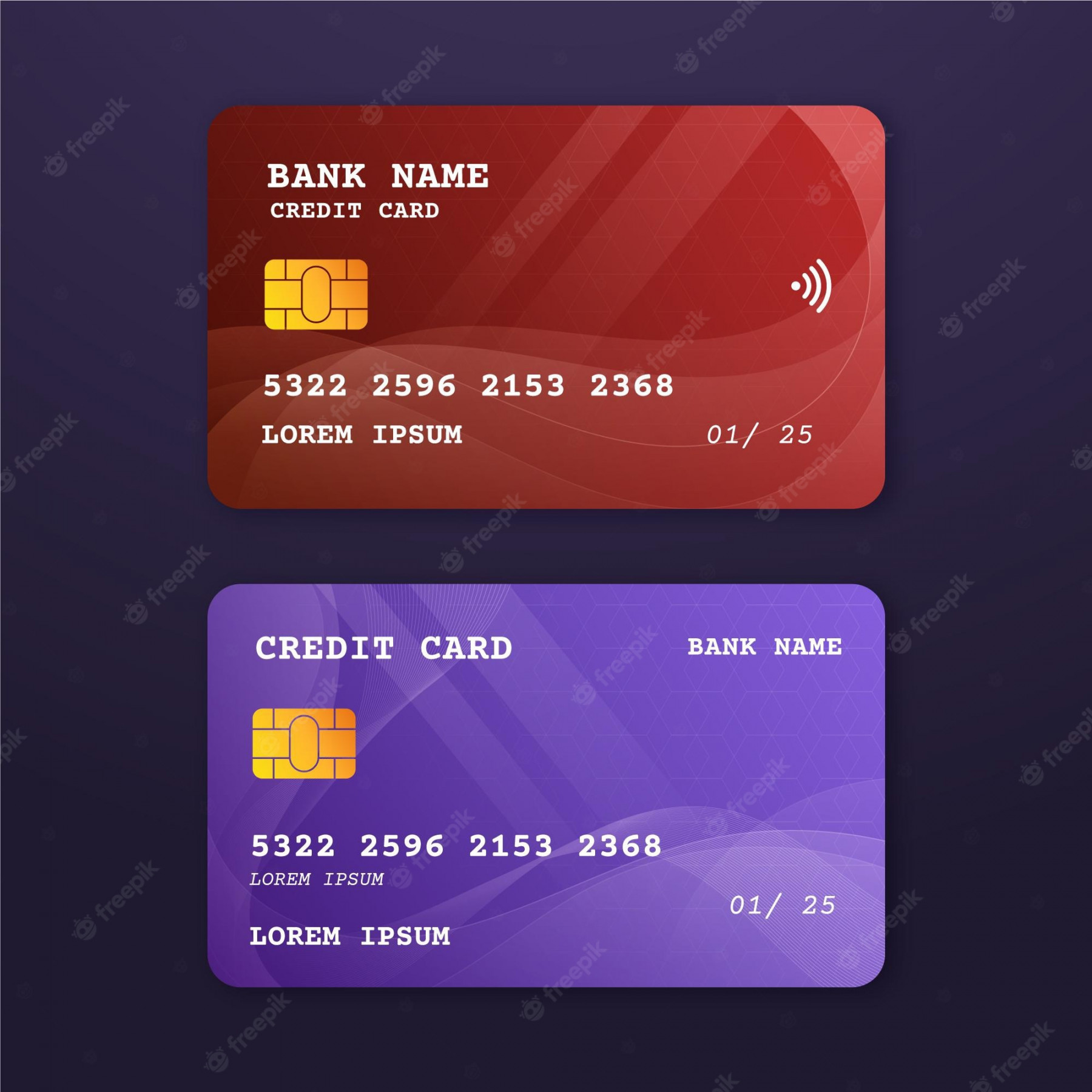 Credit Card Template - Free Vectors & PSDs to Download