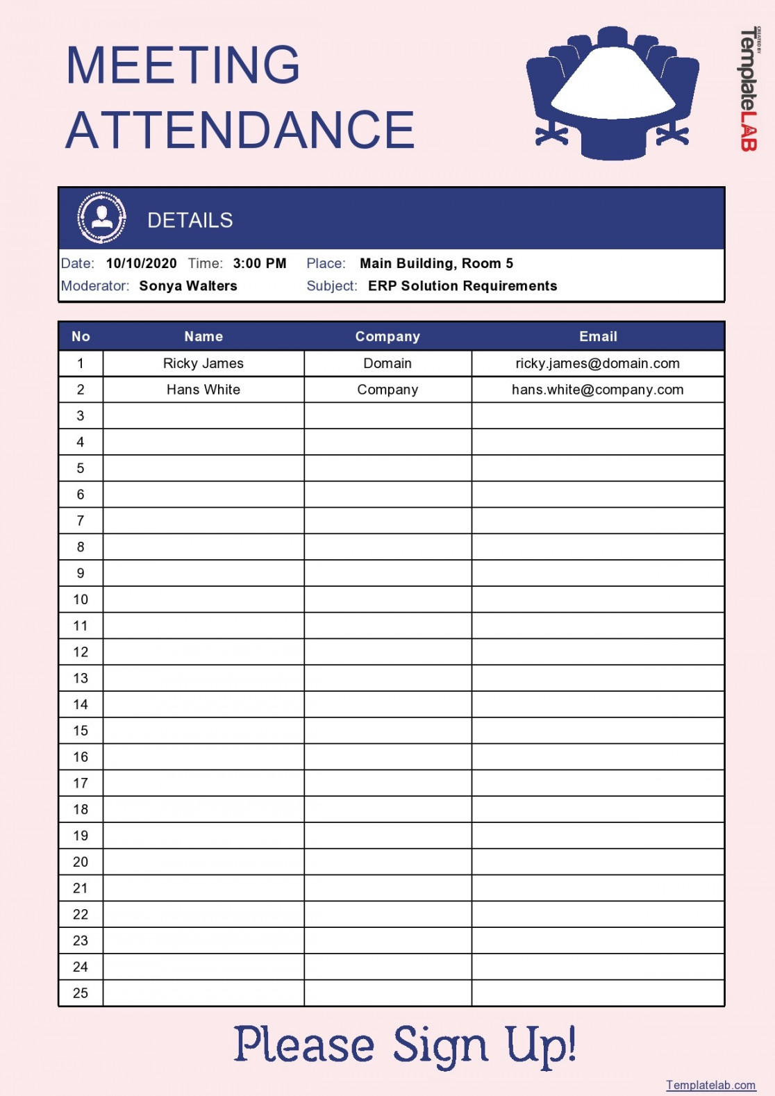 Free Printable Attendance Sheet Templates [Word/Excel]