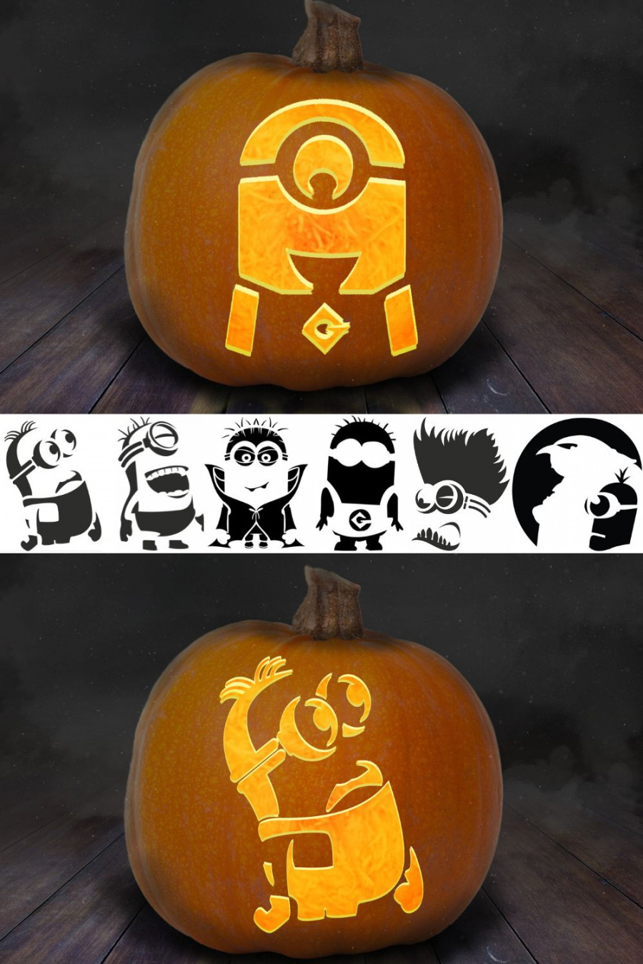 Minion Pumpkin Stencils:  Amazing Printable Pumpkin Templates