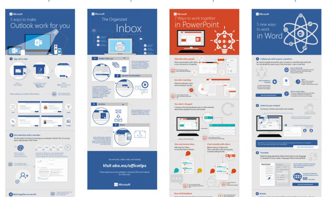 New infographic templates for Word, Outlook, and PowerPoint