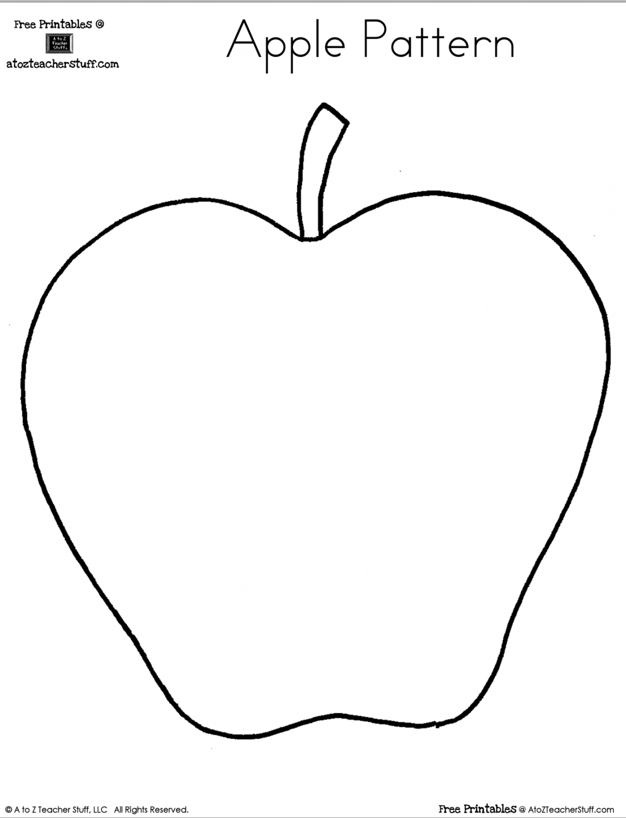 Printable Apple Pattern  A to Z Teacher Stuff Printable Pages and