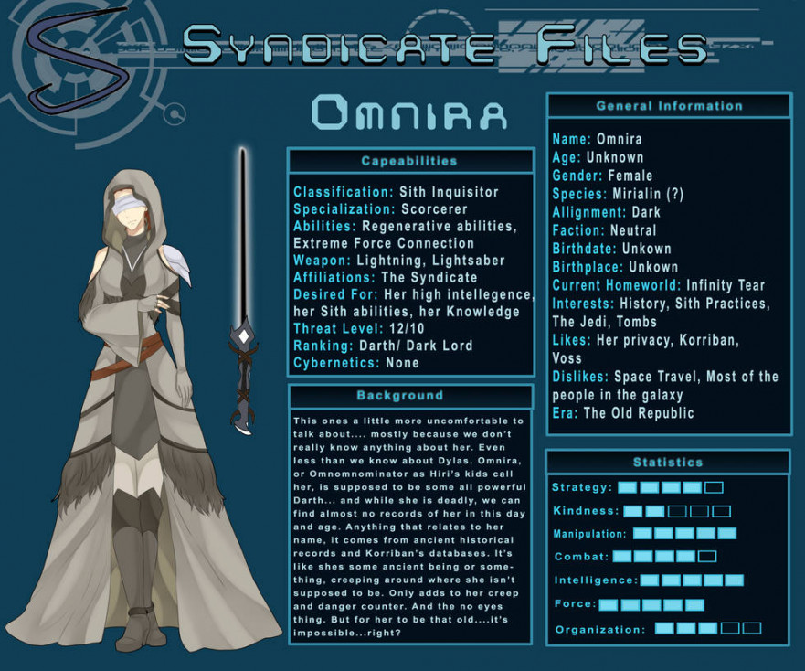 Star Wars OC: Omnira Syndicate File (Basics) by azulann on DeviantArt