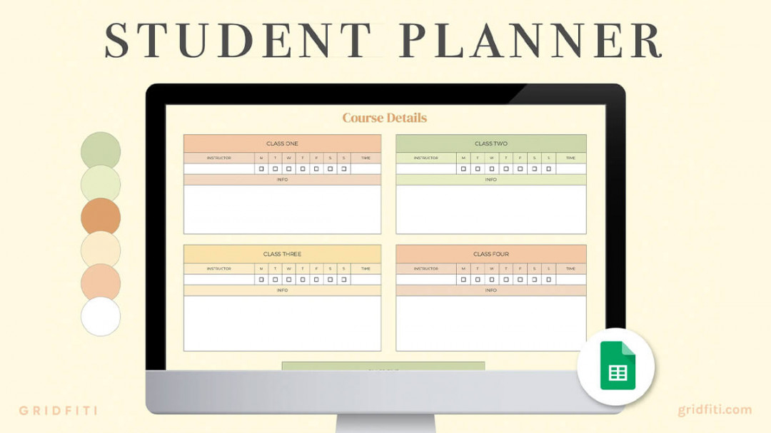 + Aesthetic Google Sheets Templates  Gridfiti