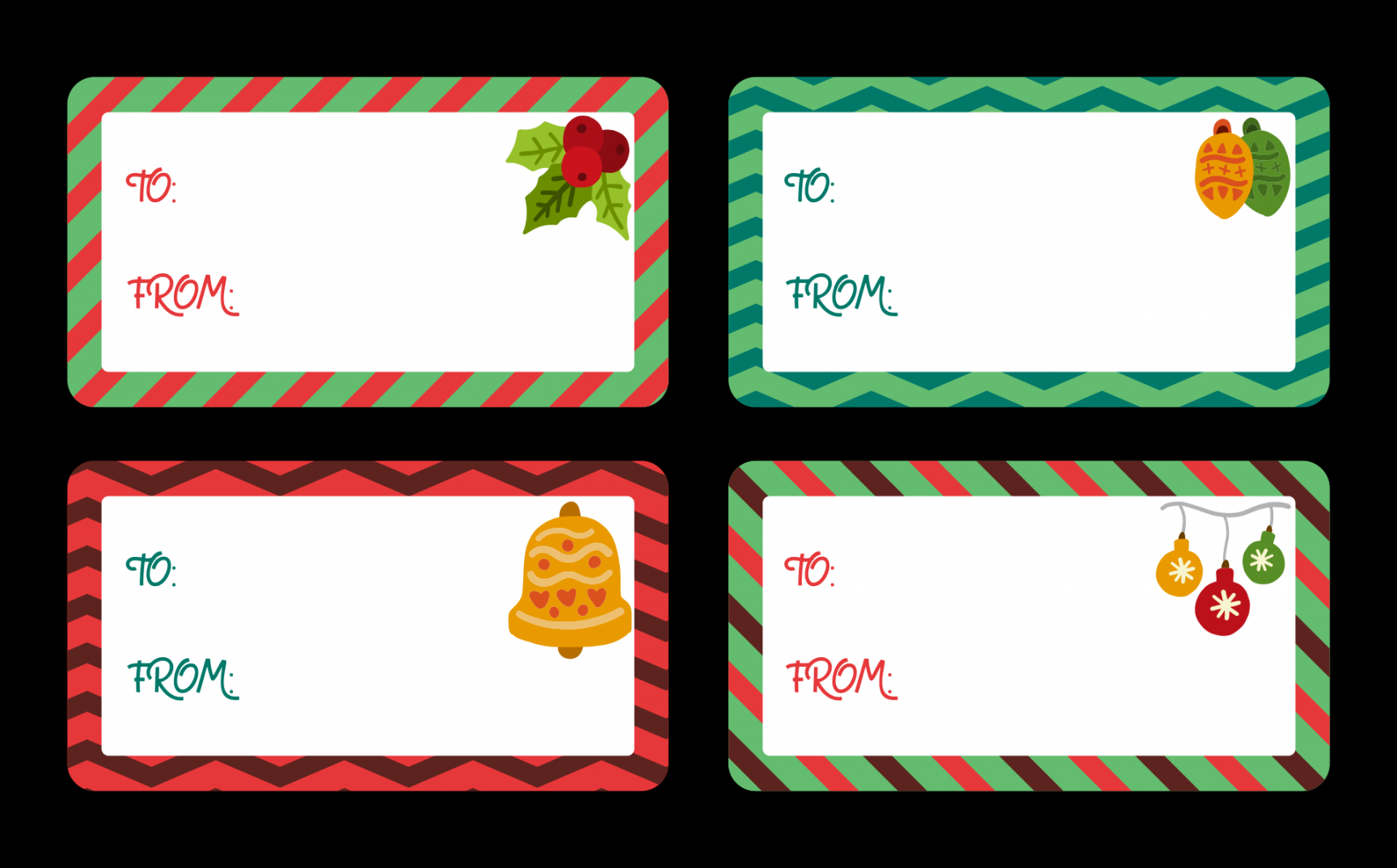 Best Free Printable Christmas Labels Templates - printablee