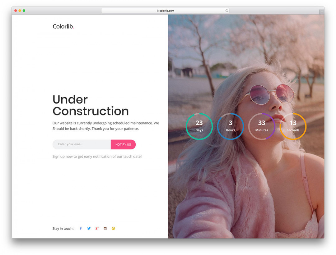 Best Free Under Construction Website Templates  - Colorlib