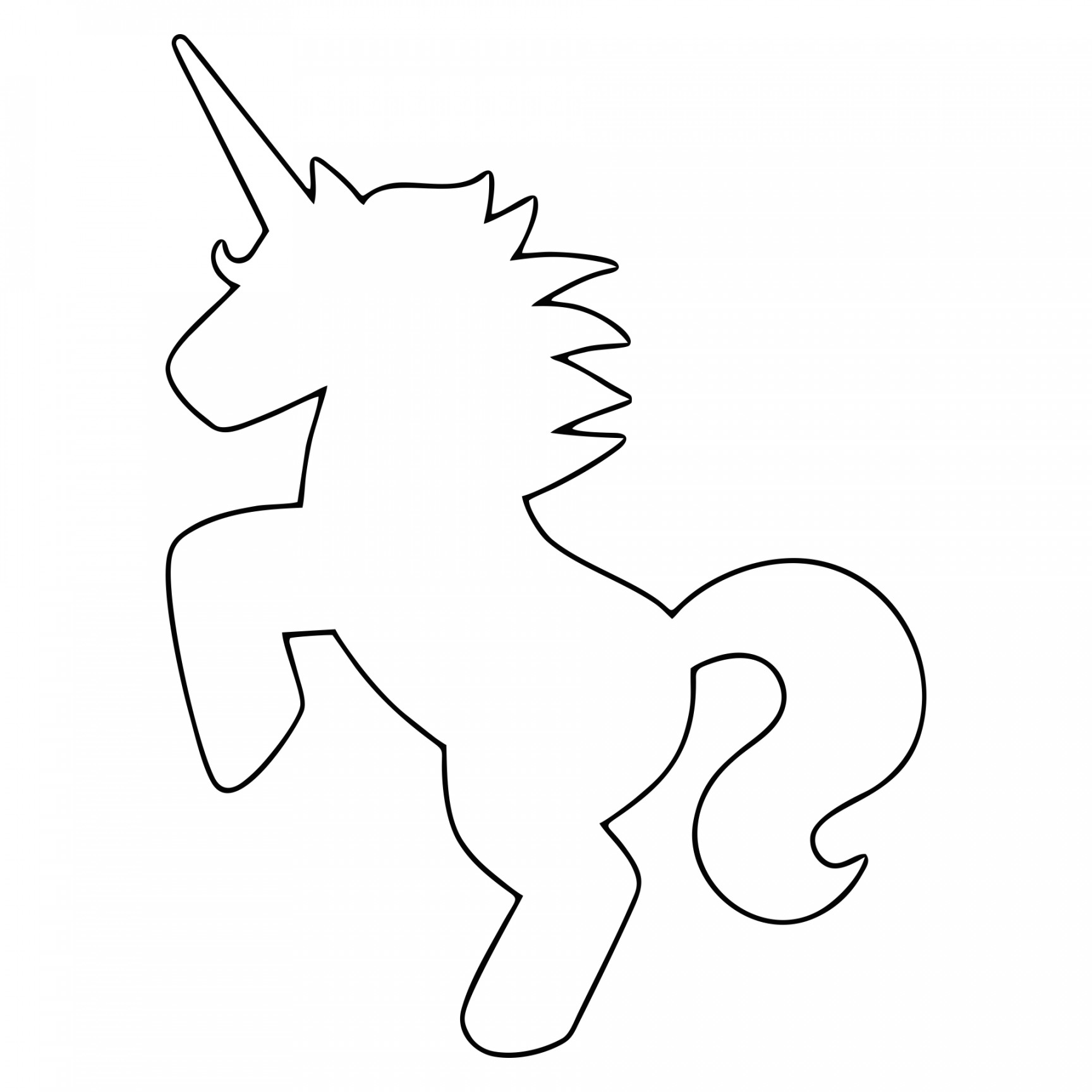 Best Unicorn Stencils Free Printable - printablee