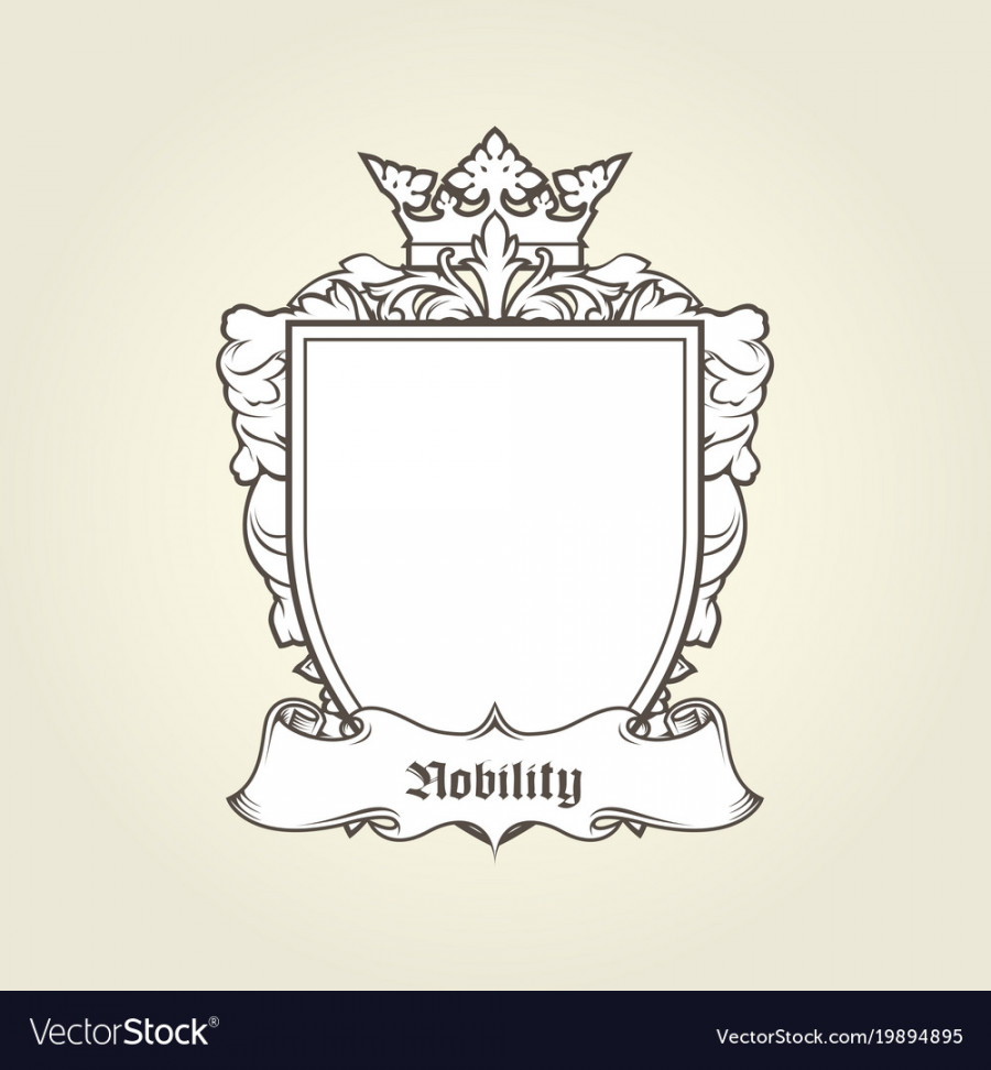 Blank template of coat of arms - shield Royalty Free Vector