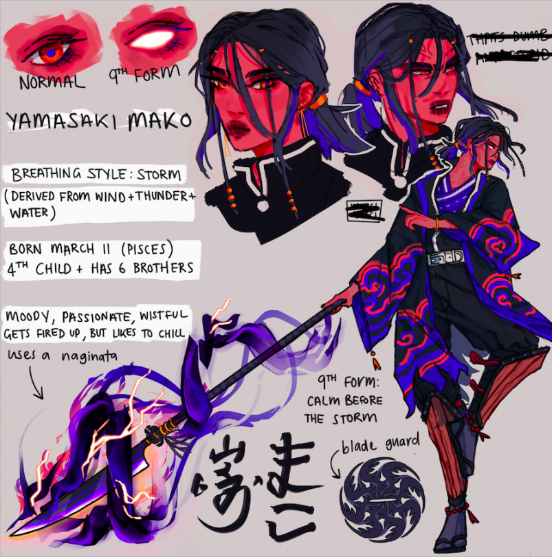 Character Design Sheet: Demon Slayer OC  Demon art, Demon, Slayer