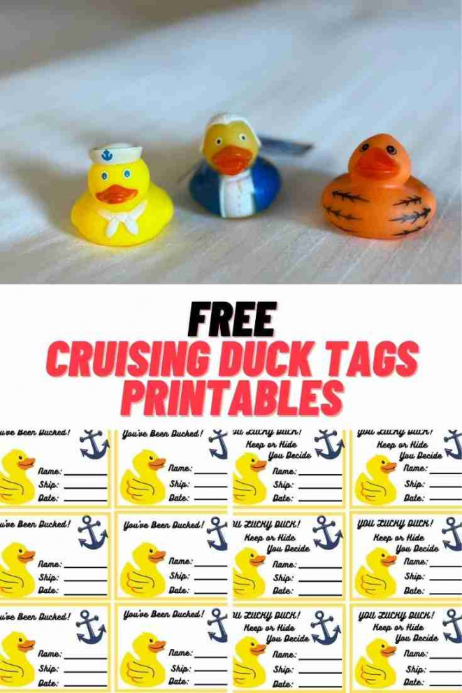 CRUISE DUCK TAGS Free Printable - Guide For Geek Moms