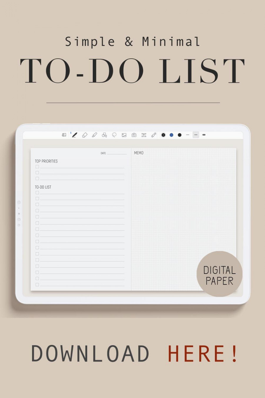 Digital To-do List Template Day Organizer for Productivity - Etsy