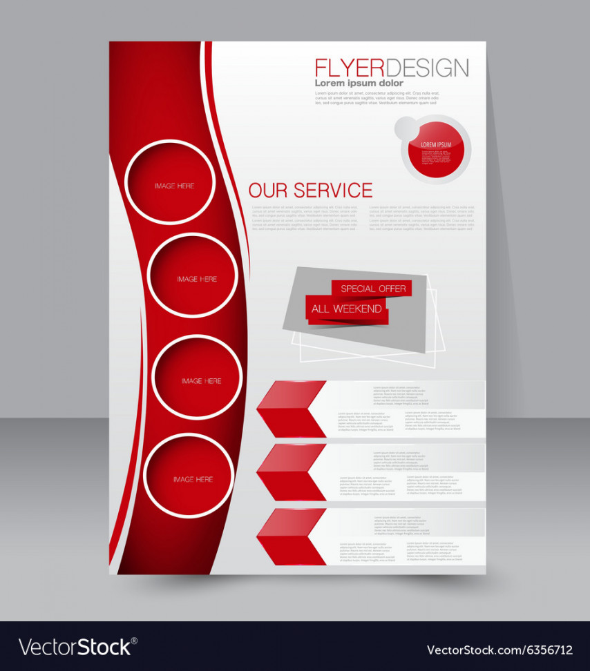 Flyer template business brochure editable a Vector Image