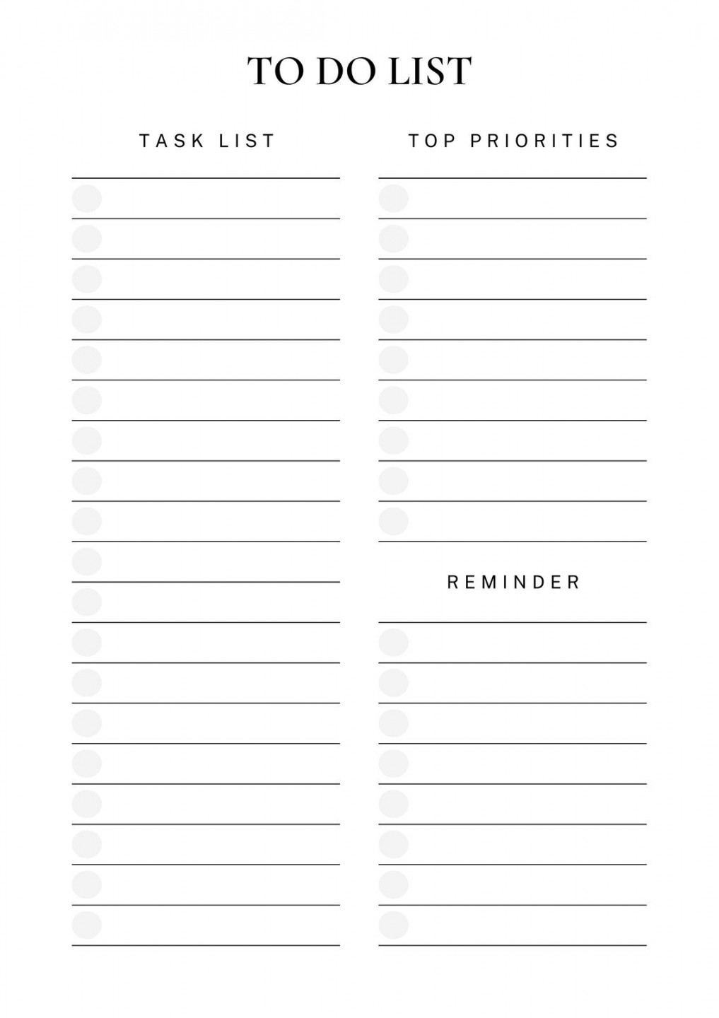 Free and customizable to do list templates