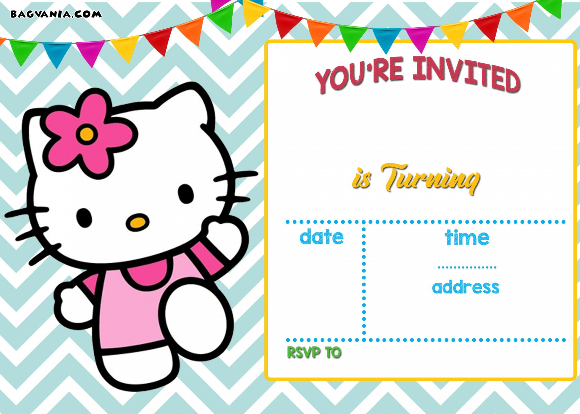 FREE Hello Kitty Invitation Templates  Download Hundreds FREE