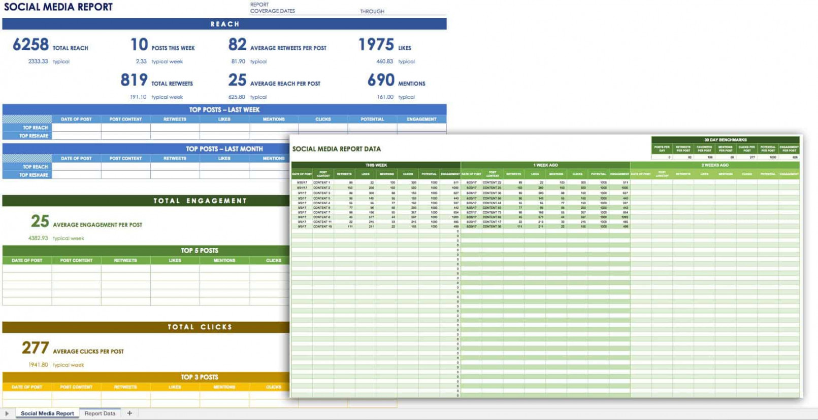 Free Social Media Templates  Smartsheet