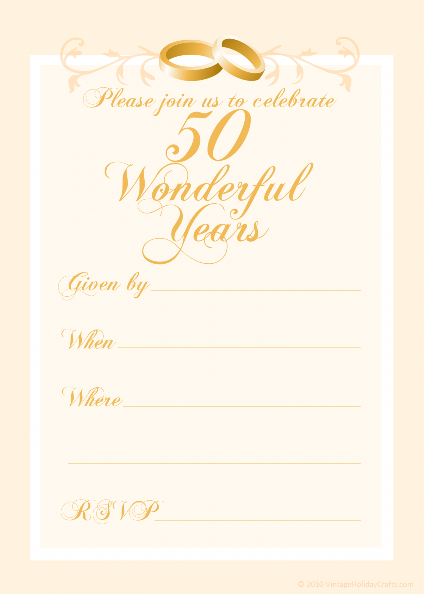 Free th Wedding Anniversary Invitations Templates  th