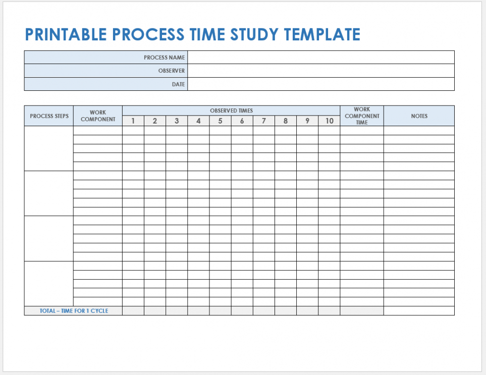 Free Time Study Templates  Smartsheet