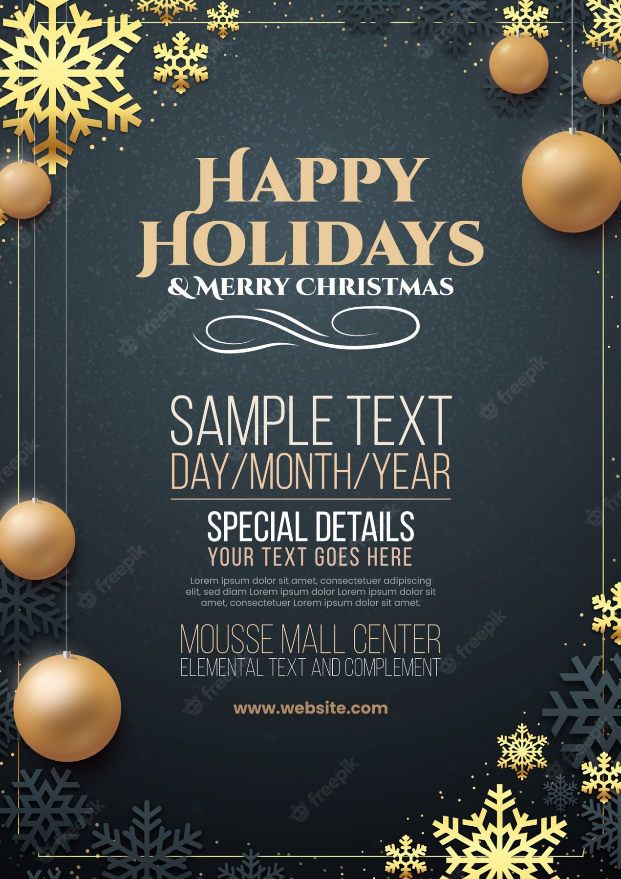 Happy holidays flyer Vectors & Illustrations for Free Download