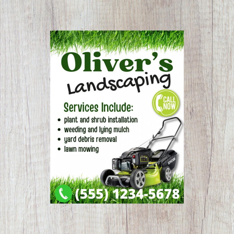 Lawn Mowing Flyer Cutting Services Lawn Care Flyer Mowing - Etsy Finland