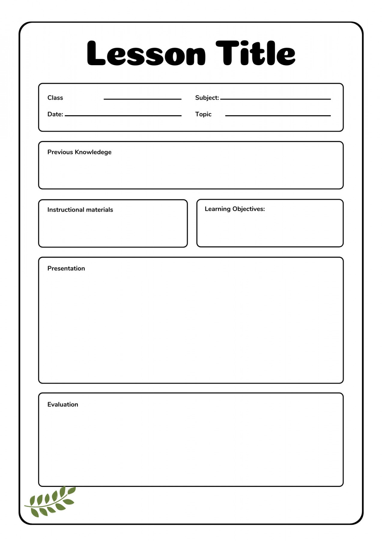 LESSON PLAN TEMPLATE Lesson Plan Planner Printable Academic - Etsy UK