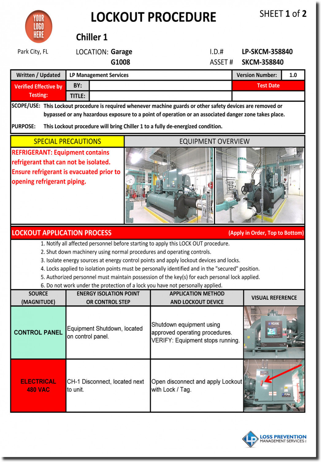 Lockout Tagout Procedures Development  LP Management Services