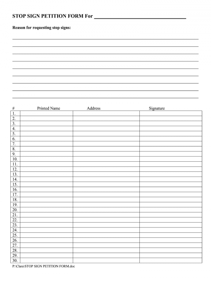 Neighborhood Petition Template - Fill Online, Printable, Fillable