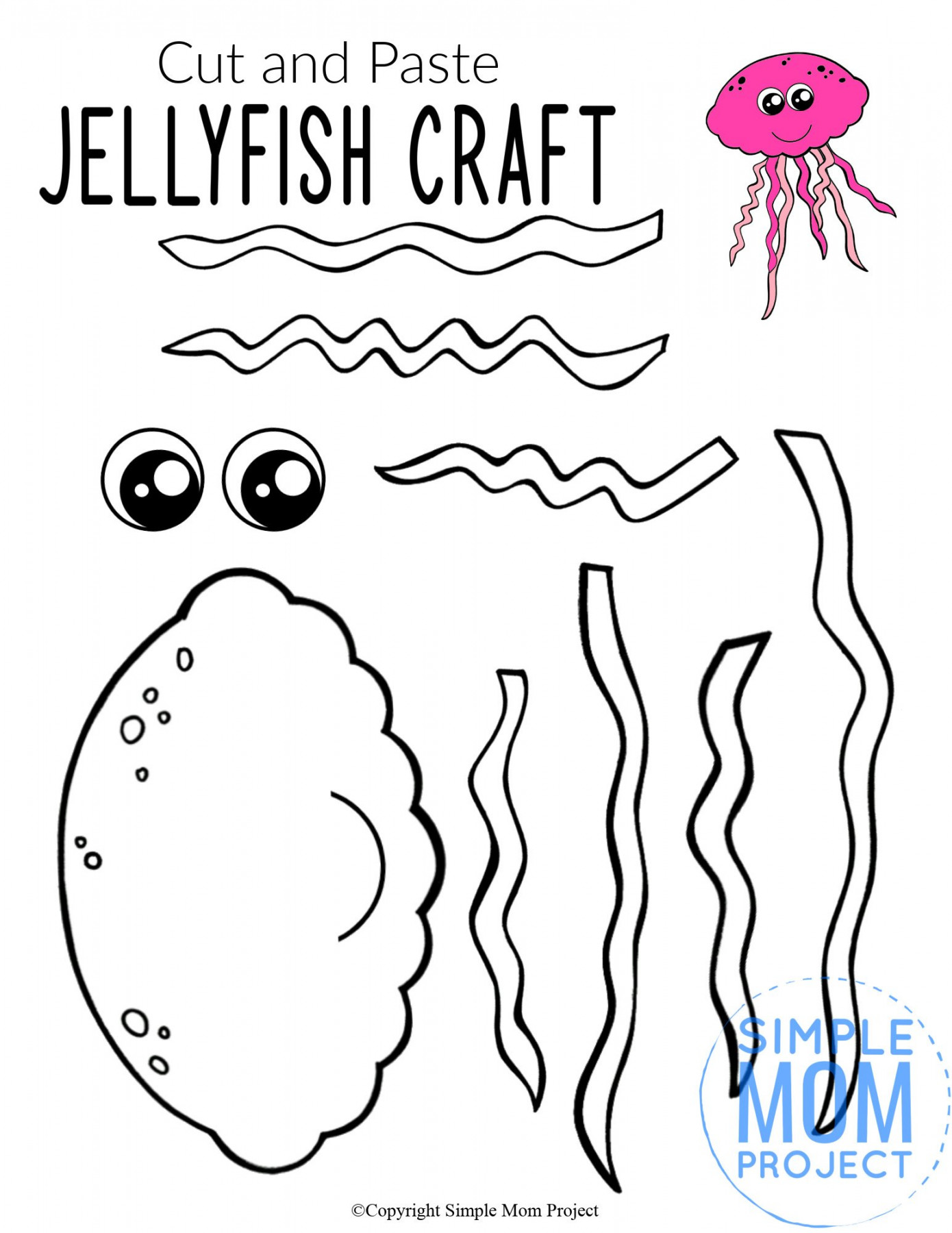 Ocean Animal Cut and Paste Craft Templates