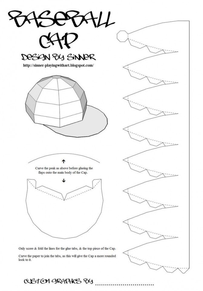 Paper Baseball Cap by Sinner-PWA on DeviantArt  Paper hat, Hat