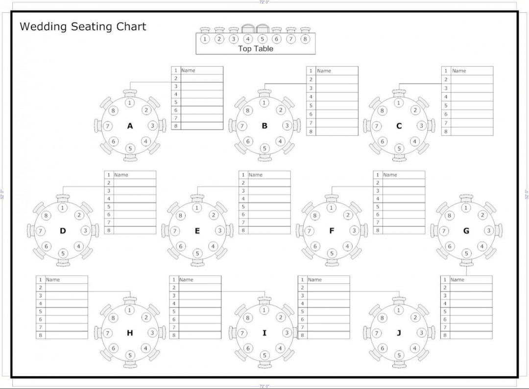 Person Round Table Seating Chart  Wedding table seating chart