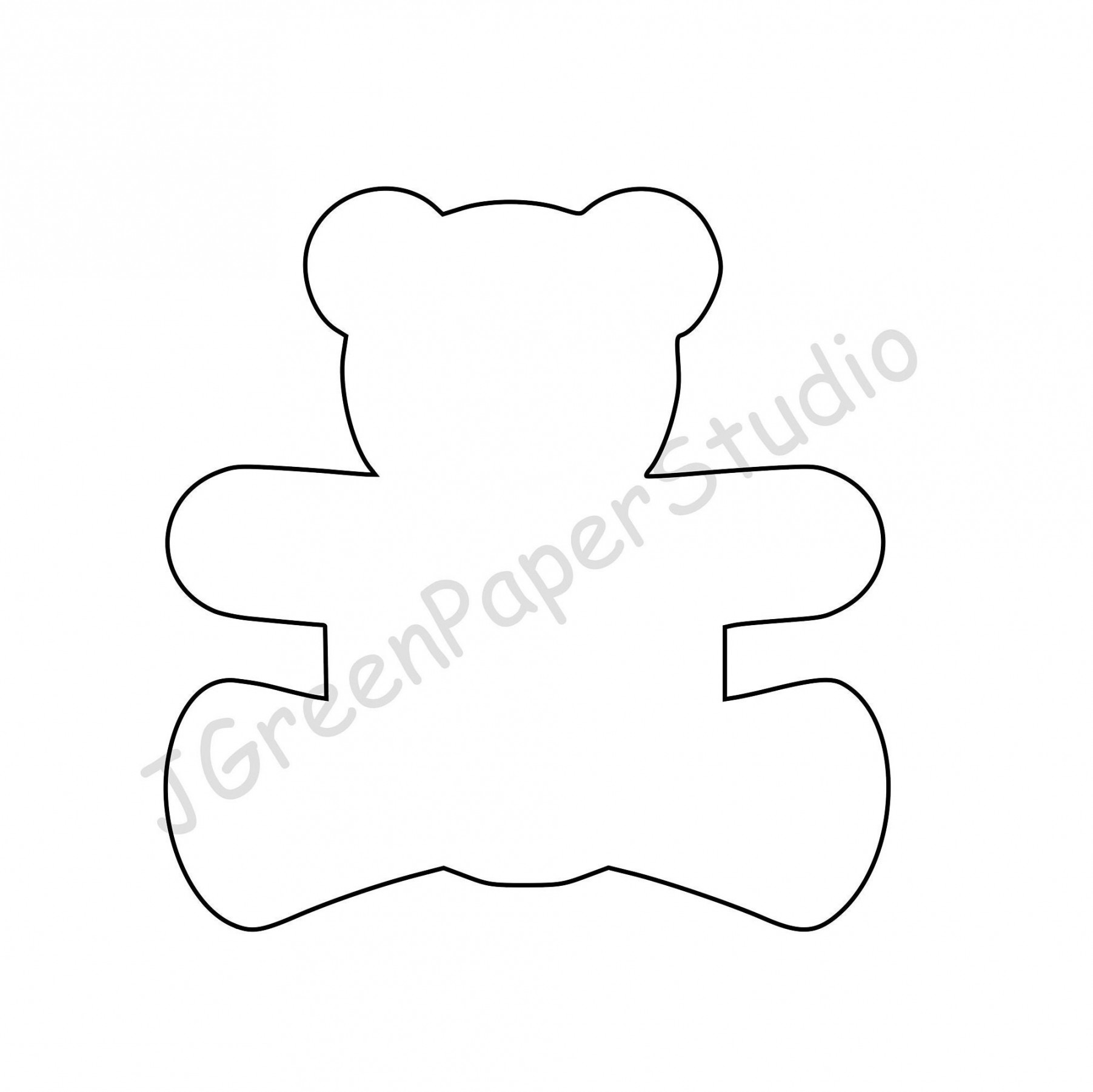 Printable Teddy Bear Template PDF Digital Download Teddy Kids - Etsy