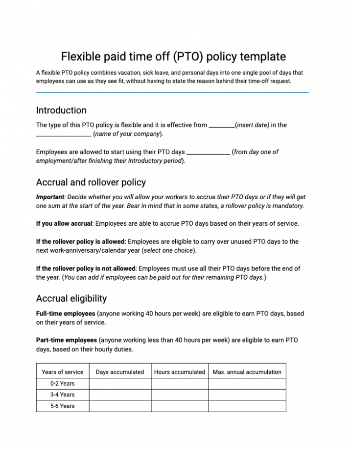 PTO Policy Templates — Clockify™