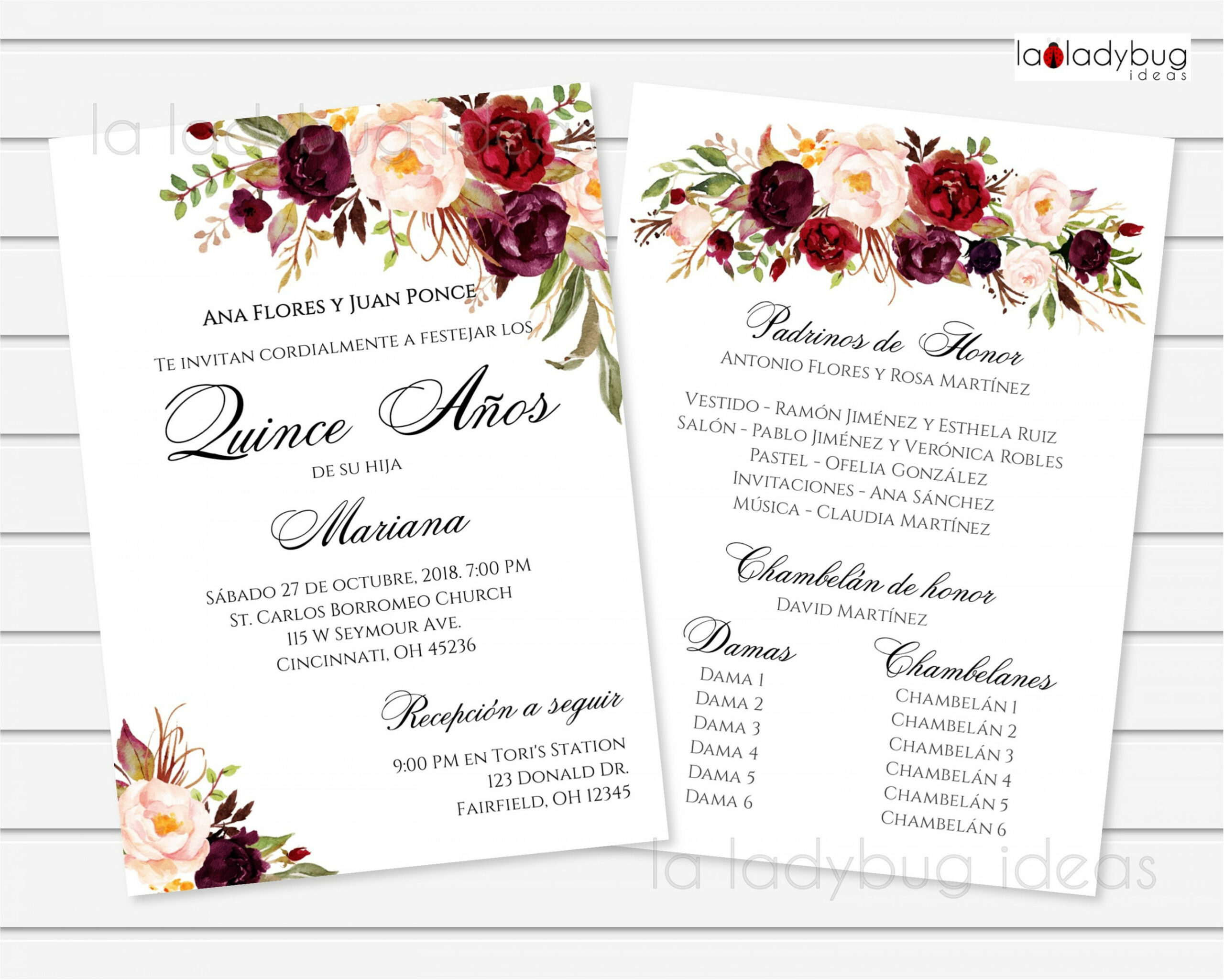 Quinceanera Invitations in Spanish