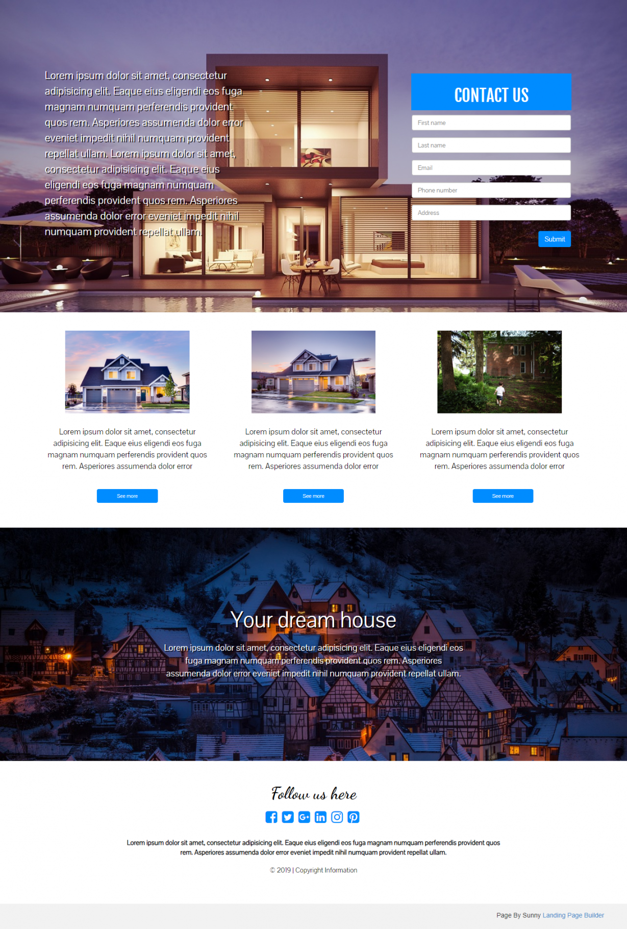 Real Estate Landing Page Template