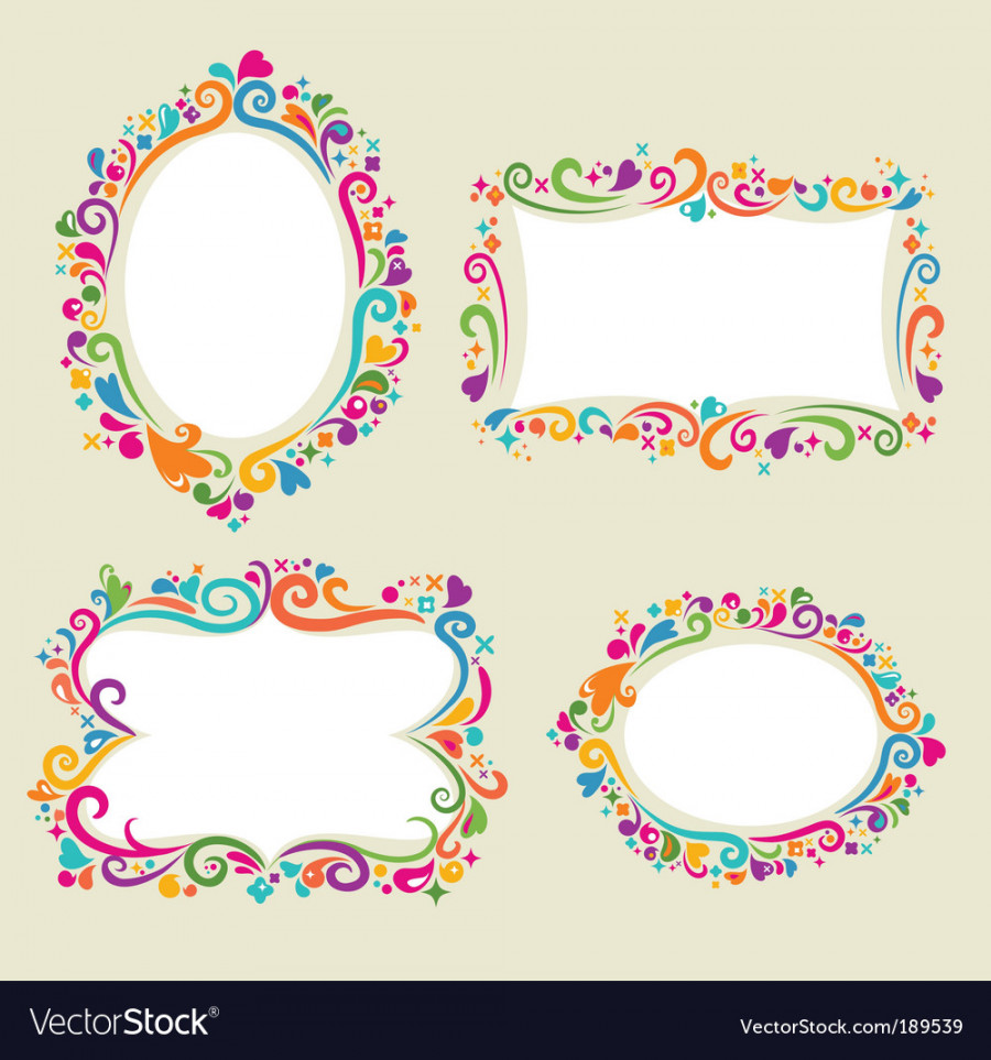 Retro card frame templates Royalty Free Vector Image