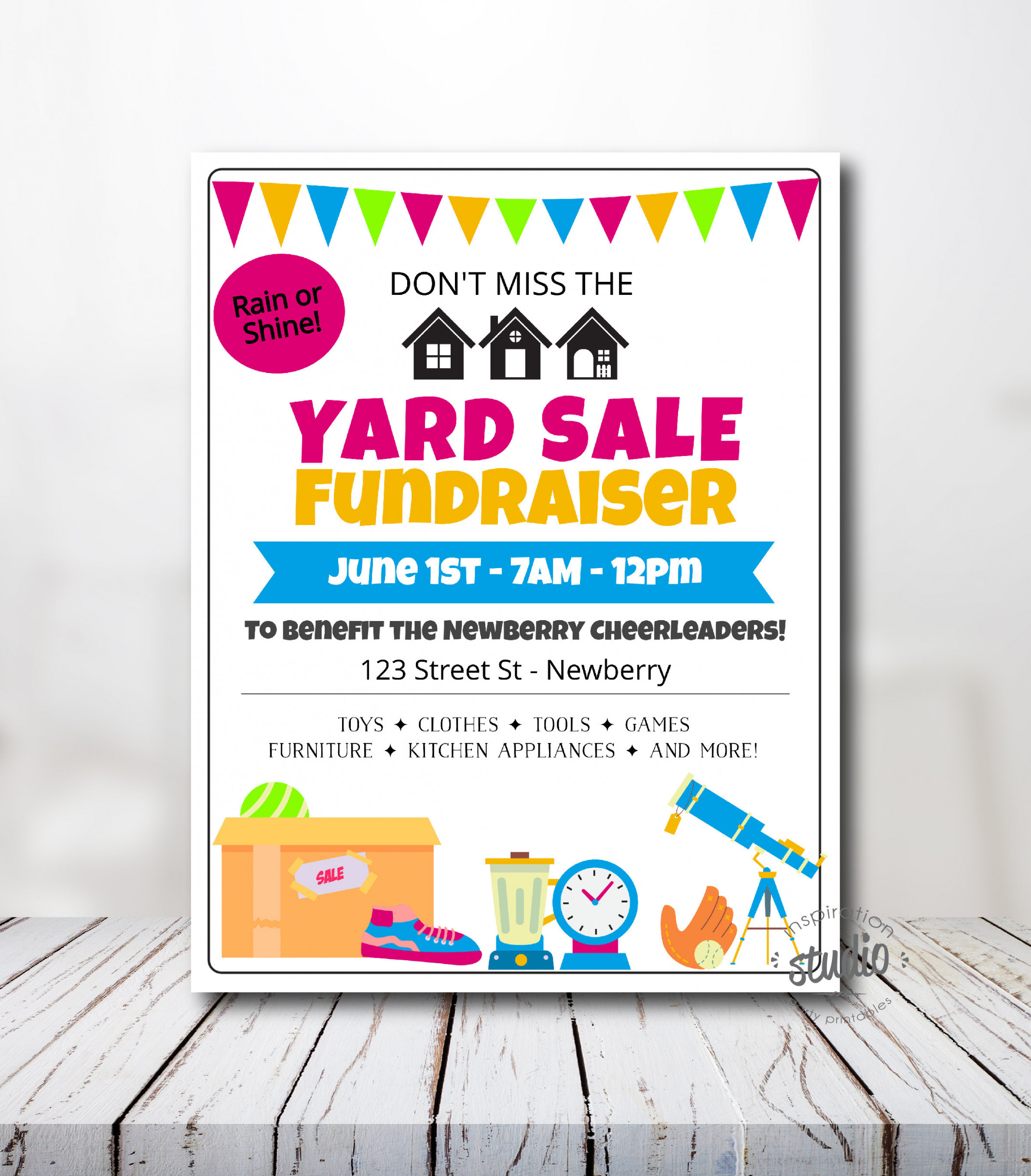 Yard Sale Fundraiser Flyer Vorlage Spring Garage Sale Flyer - Etsy