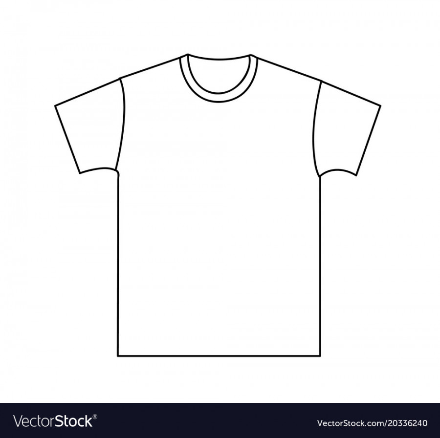 Blank t-shirt template Royalty Free Vector Image