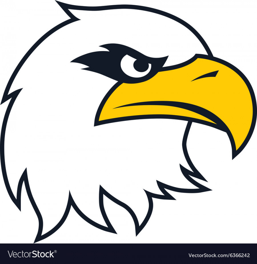 Bold eagle template Royalty Free Vector Image - VectorStock