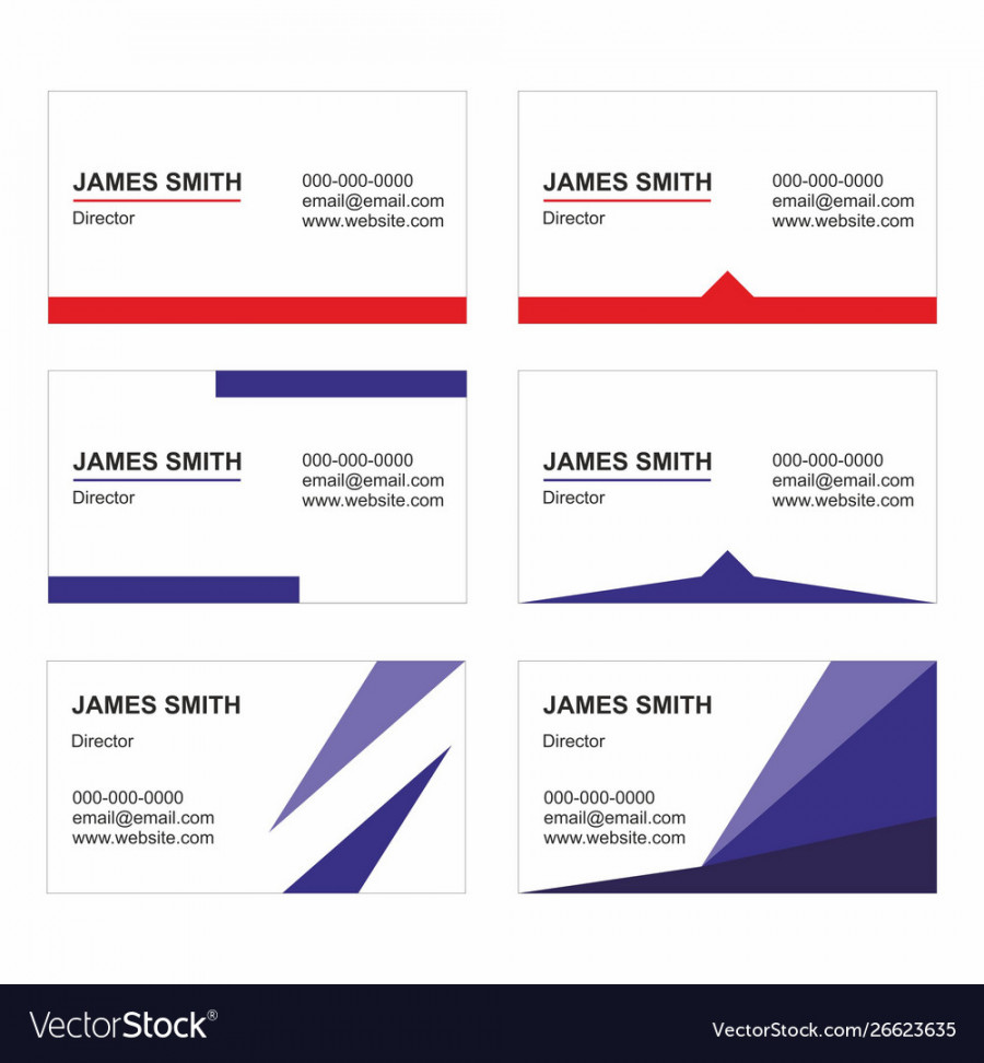 Business card templates set - printable Royalty Free Vector