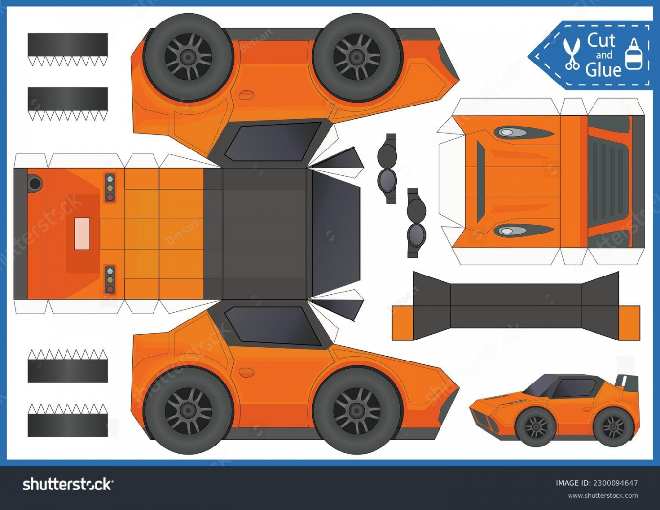 , Car Paper Template Images, Stock Photos, D objects