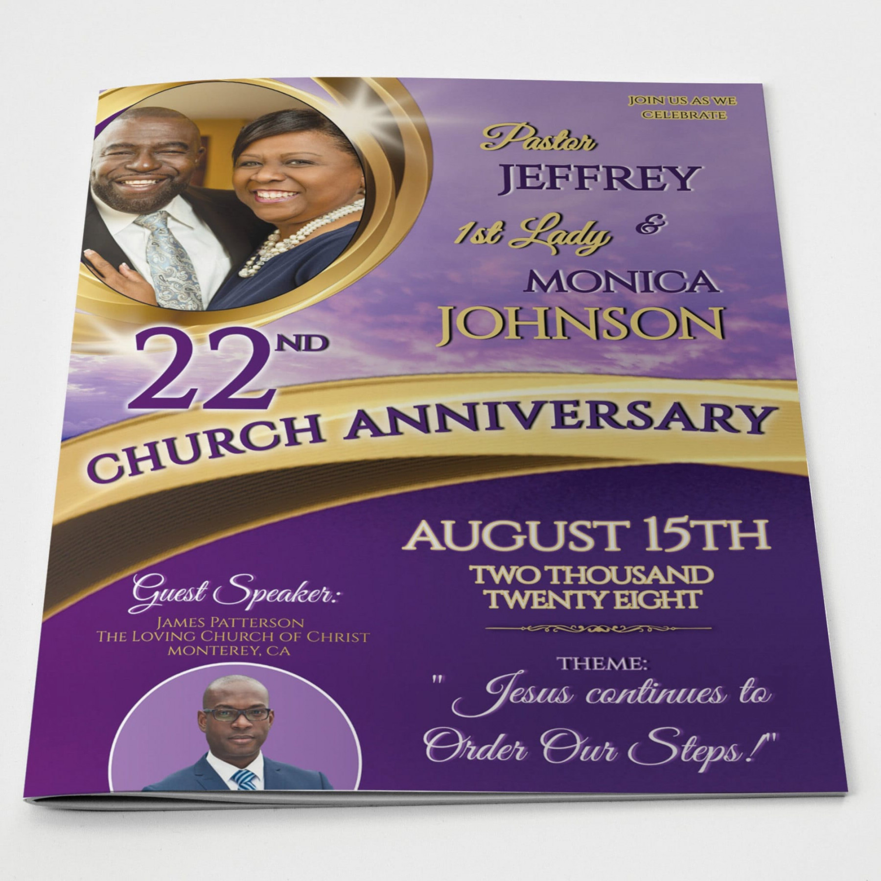 Church Anniversary Program Template Pastor Appreciation - Etsy