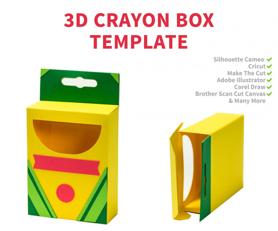 Crayon Box Template D Crayon Box Template Crayon Box - Etsy