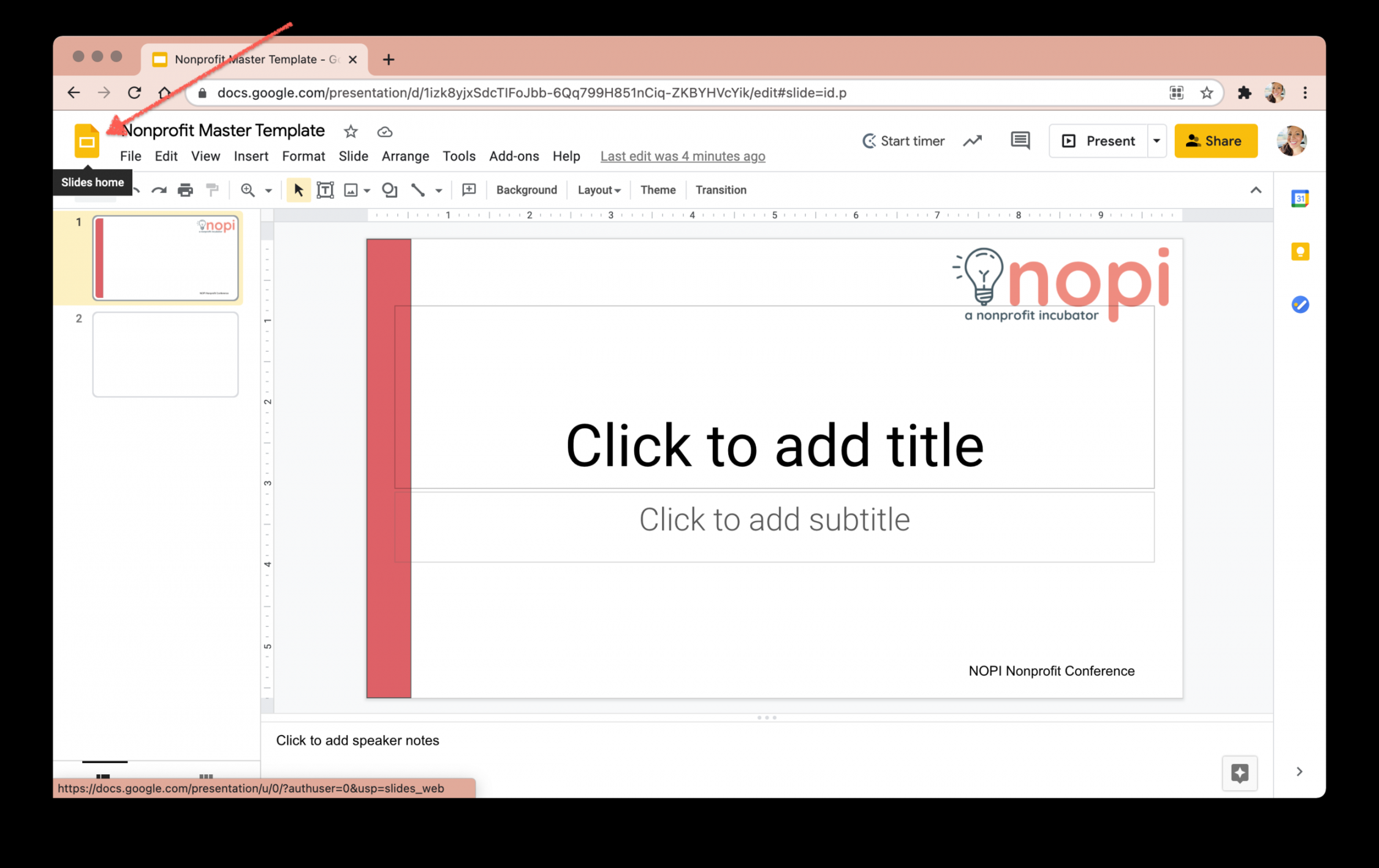 Create a Master Template in Google Slides  NOPI