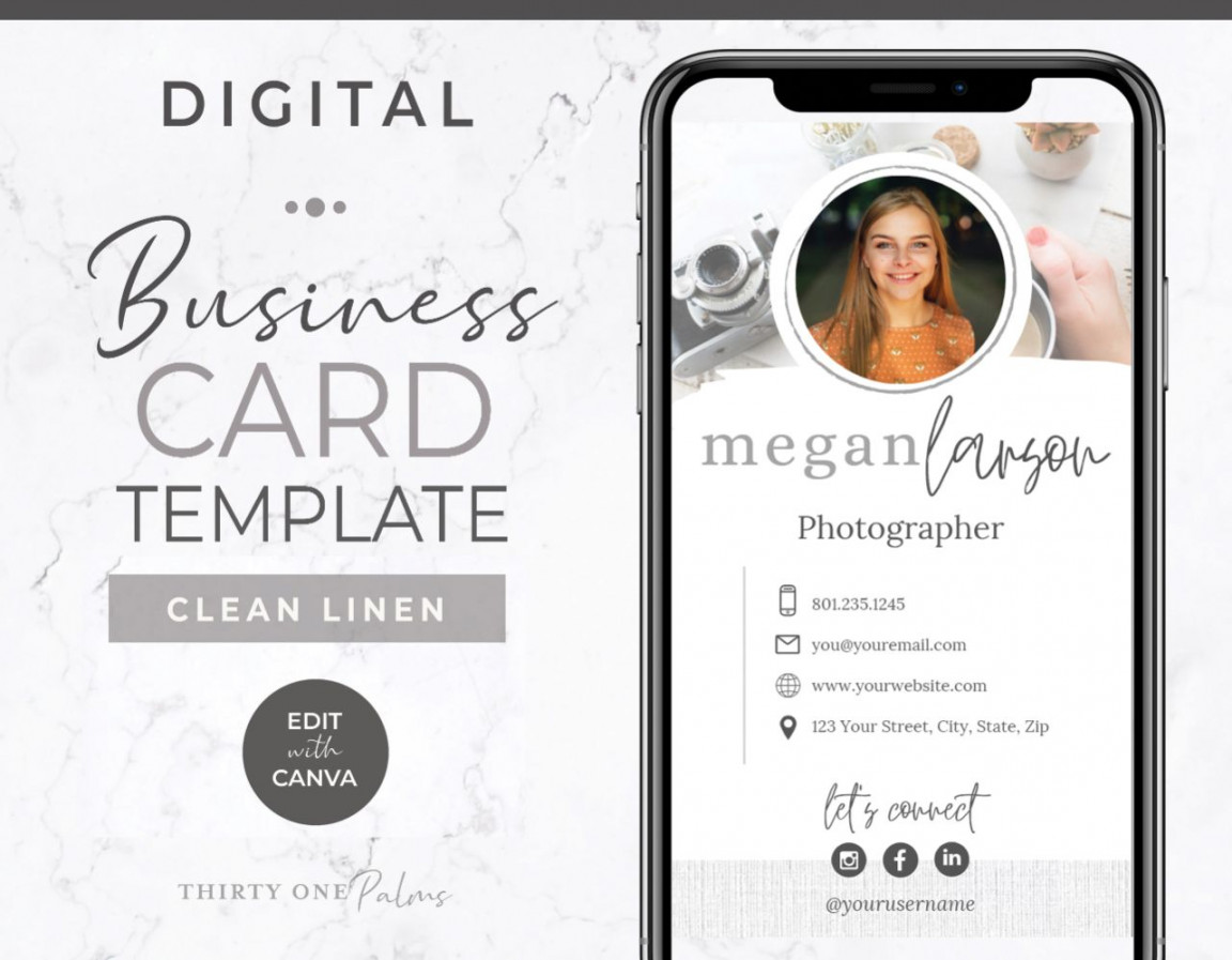 Digital Business Cards for Canva  Thirty One Palms Studio