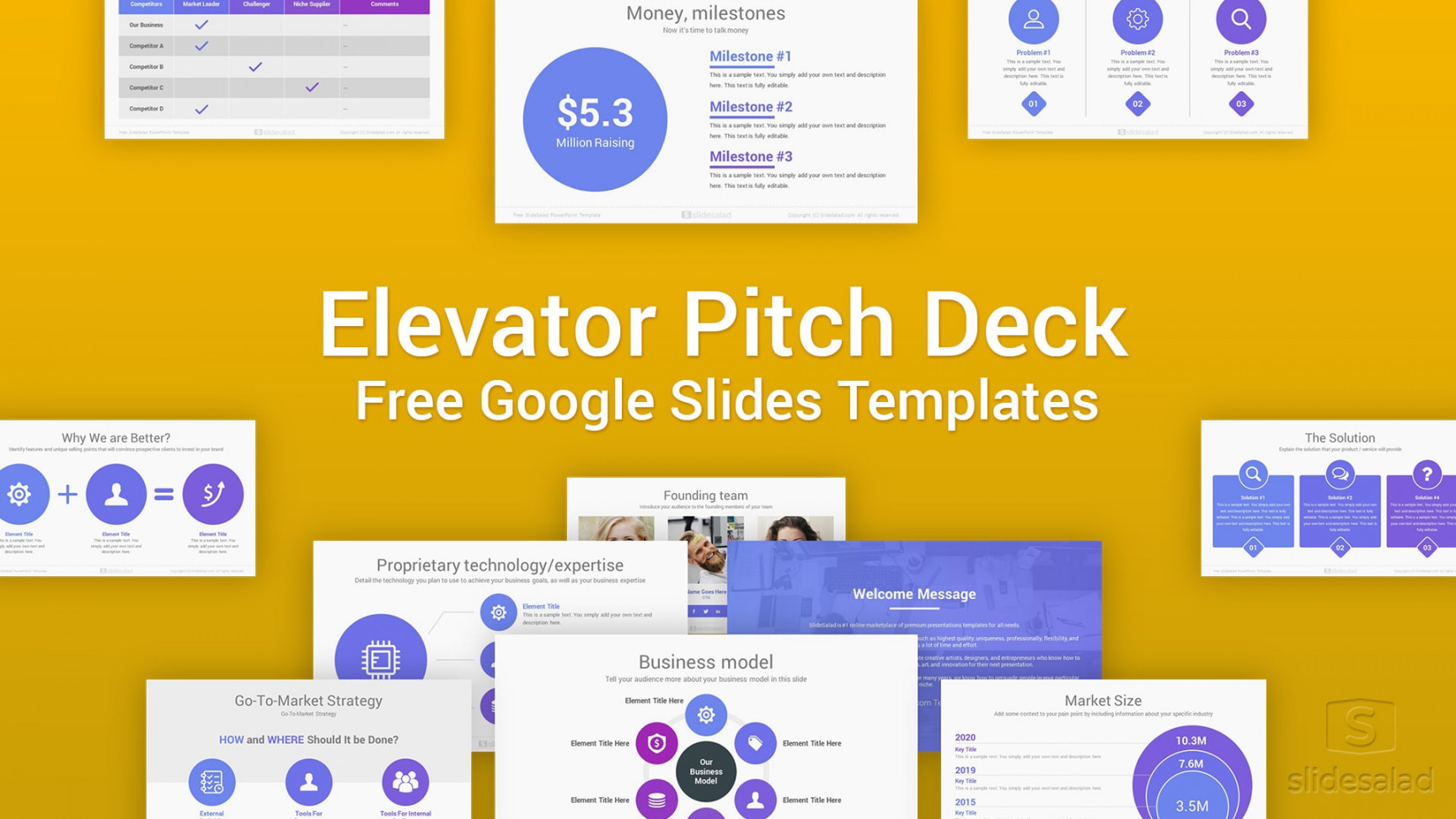 Elevator Free Pitch Deck Google Slides Template - SlideSalad