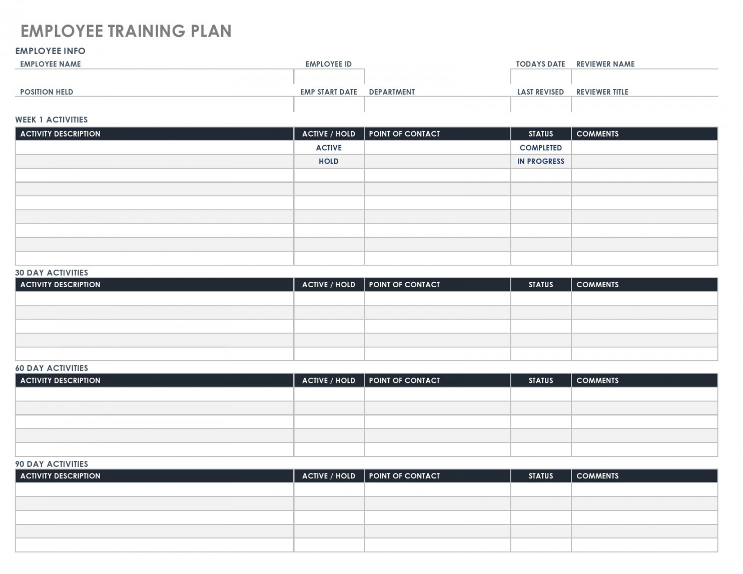 Employee Training Plan Templates (Word & Excel) ᐅ TemplateLab