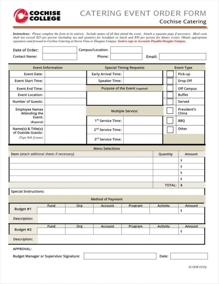 + Event Order Form Templates - Google Docs, Google Sheets