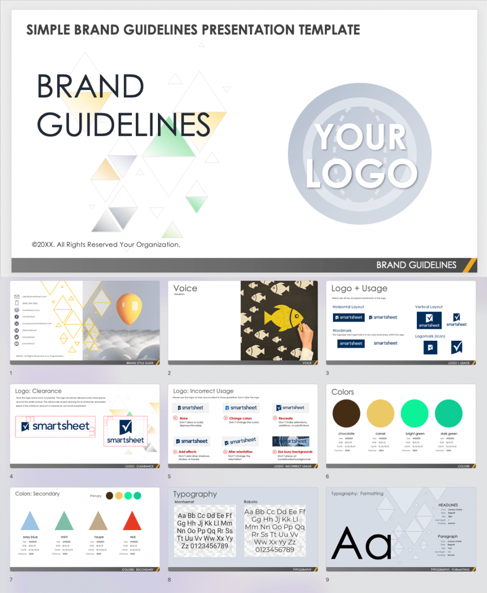 Free Brand Guidelines Templates  Smartsheet