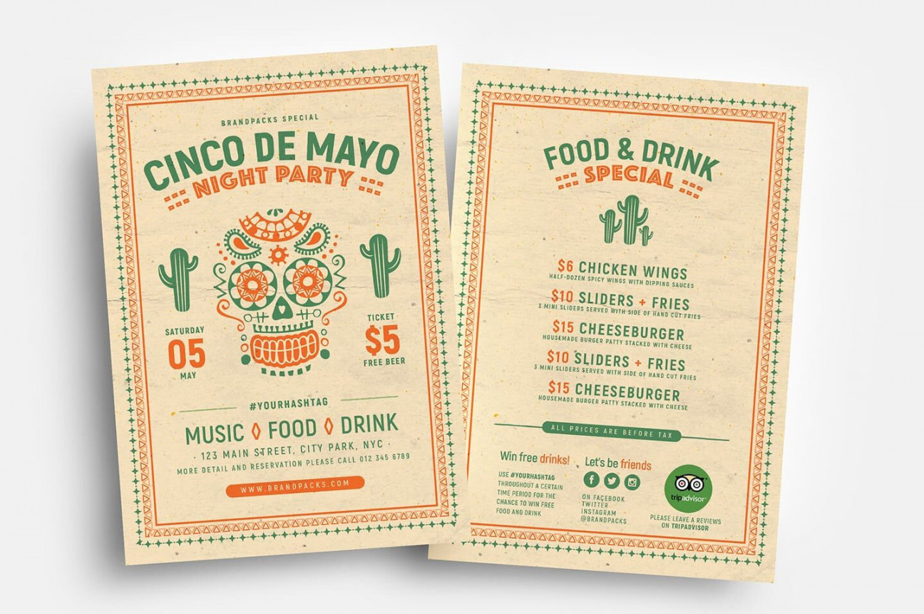 Free Cinco De Mayo Flyer Template - BrandPacks