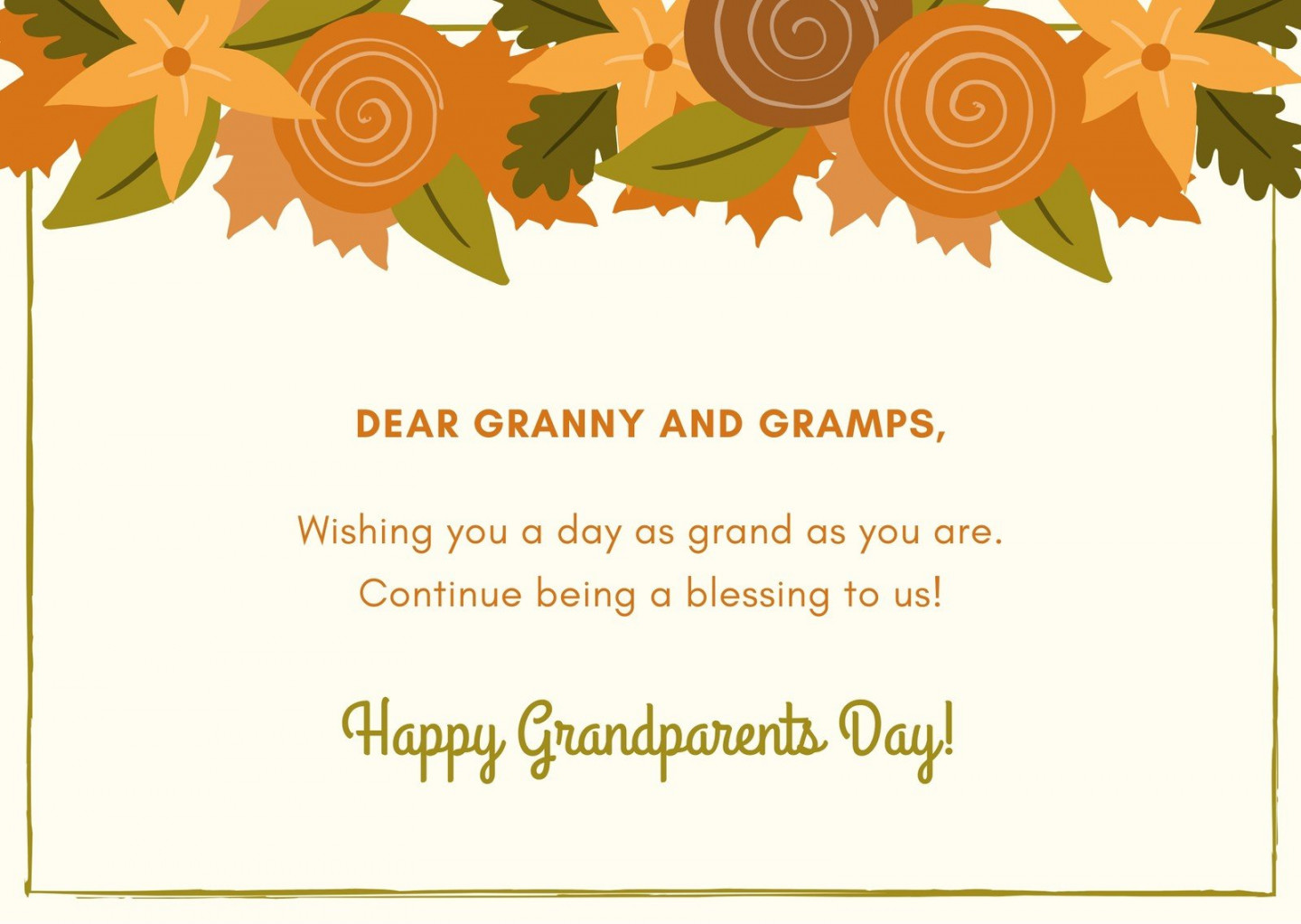 Free, custom printable Grandparents Day card templates  Canva