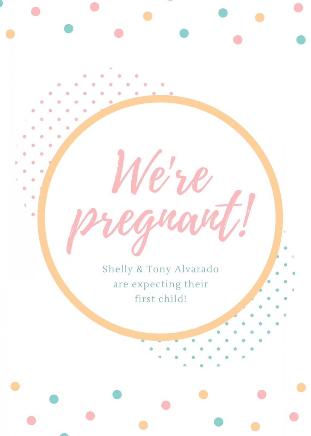 Free, custom printable pregnancy announcement templates  Canva